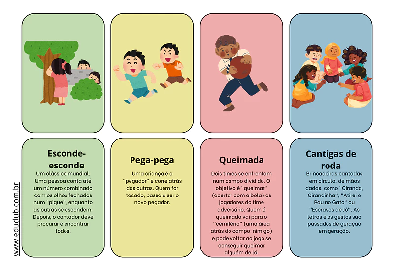 Brincadeiras do Folclore Brasileiro para imprimir | Educlub